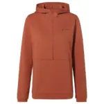 VAUDE Cyclist Kapuzen Sweater Damen in rostrot mit halblangem Frontreißverschluss und Kapuze