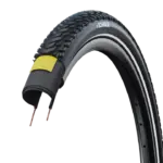 Schwalbe Marathon Mondial Fahrradreifen mit Reflexstreifen, Profilansicht.