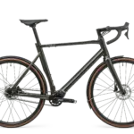 Seitenansicht des Schindelhauer Arthur IX Ultimate E-Bikes in Jade Green mit Pinion Smart.Shift-Getriebe und Gates-Riemenantrieb