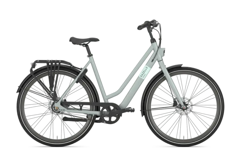 Gazelle Esprit Belt Low-Step Fahrrad in light olive matt, Seitenansicht
