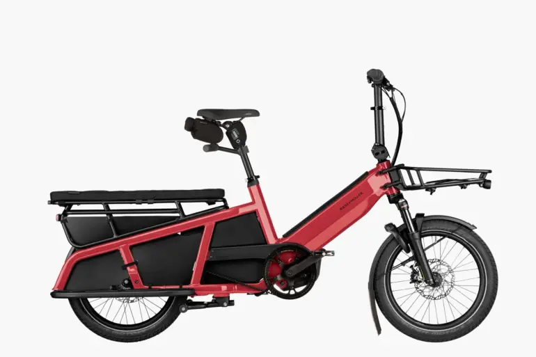 Riese & Müller Multitinker2 Lastenrad in Lava/schwarz matt, Seitenansicht