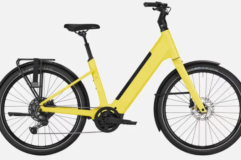 Canyon Precede:ON Comfort 5 E-Bike in Light Yellow, Seitenansicht