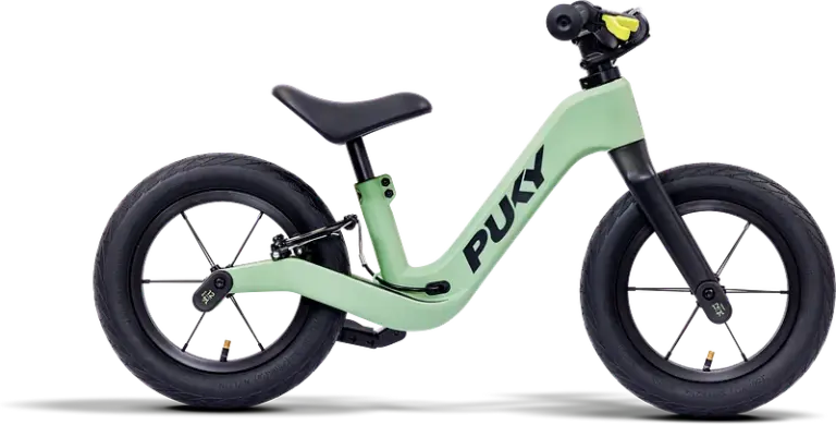 PUKY NEXT 12 Laufrad in Mintgrün mit schwarzen Reifen und ergonomischem Rahmen