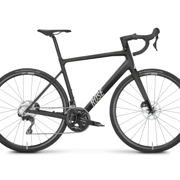 ROSE Reveal AL 105 Rennrad in mattschwarzer Lackierung, Seitenansicht