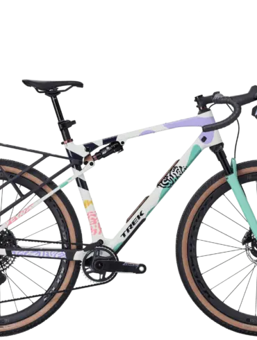 Trek CheckOUT SL 7 AXS Gravelbike mit RockShox Federgabel, OCLV-Carbonrahmen und Gepäckträger, Seitenansicht