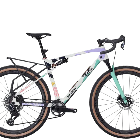 Trek CheckOUT SL 7 AXS Gravelbike mit RockShox Federgabel, OCLV-Carbonrahmen und Gepäckträger, Seitenansicht