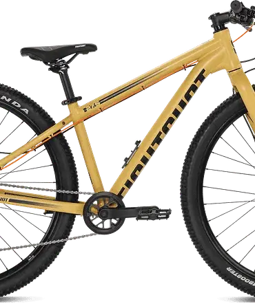 Sandfarbenes EIGHTSHOT X-COADY 275 SL DISC Jugendfahrrad mit 27,5-Zoll-Reifen und sportlichem Rahmen