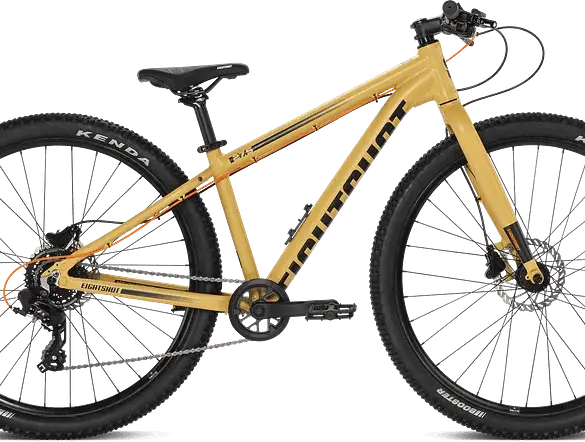 Sandfarbenes EIGHTSHOT X-COADY 275 SL DISC Jugendfahrrad mit 27,5-Zoll-Reifen und sportlichem Rahmen