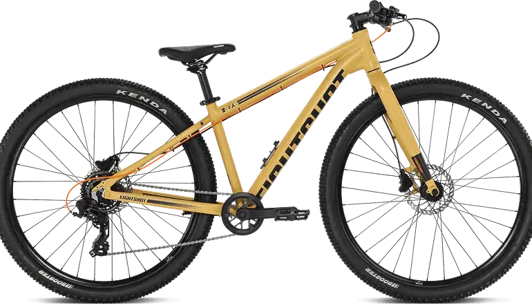 Sandfarbenes EIGHTSHOT X-COADY 275 SL DISC Jugendfahrrad mit 27,5-Zoll-Reifen und sportlichem Rahmen