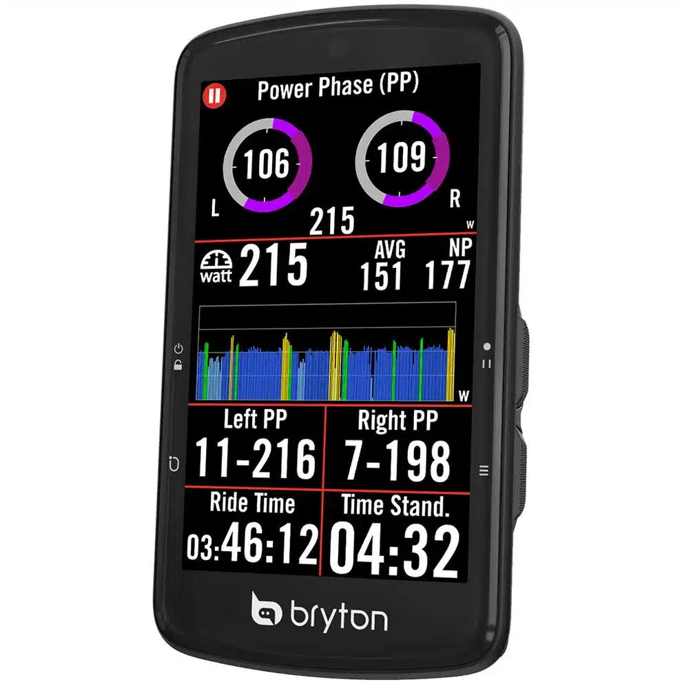 Bryton Rider S810 GPS-Fahrradcomputer mit farbigem Display und Leistungsdaten