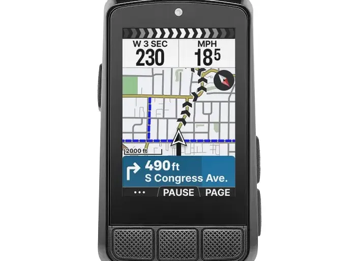 Wahoo ELEMNT BOLT 3 GPS-Fahrradcomputer mit Navigationsanzeige und Datenfeldern auf dem Display