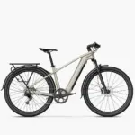 Fiido Nomads Touring E-Bike M23 in Seitenansicht mit 29-Zoll-Rädern, Aluminiumrahmen und Gepäckträger