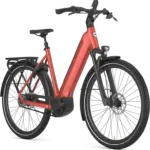 Gazelle Ultimate C5+ E-Bike in Metallic Orange mit tiefem Einstieg, Gepäckträger und Scheibenbremsen