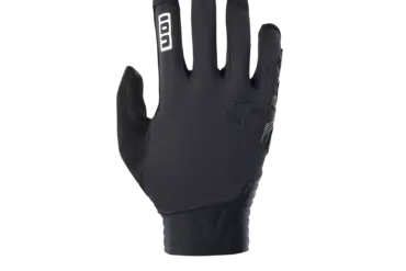Schwarzer ION Gloves Scrub Amp Unisex Mountainbike-Handschuh, Handrückenansicht