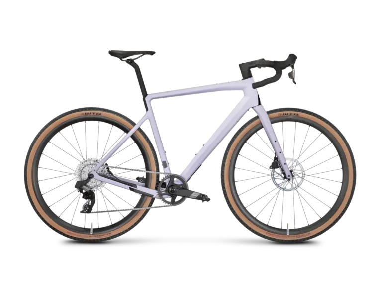 ROSE Backroad APEX AXS XPLR 1x12 Gravel-Bike in Dusty Purple mit WTB Reifen und Carbon-Rahmen