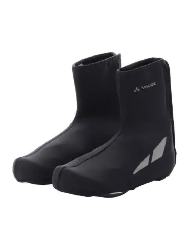 Schwarze VAUDE Pallas III Überschuhe aus Neopren mit reflektierenden Elementen