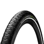 Nahaufnahme eines Continental eCONTACT Plus Reifens mit seinem charakteristischen Profil und der Kennzeichnung E50 und Safety Plus Pro.