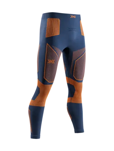 X-Bionic Energy Accumulator Light Pants Men lange Funktionsunterhose in Dunkelblau mit orangen Akzenten