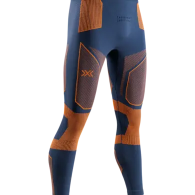 X-Bionic Energy Accumulator Light Pants Men lange Funktionsunterhose in Dunkelblau mit orangen Akzenten