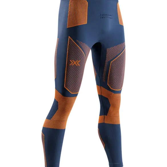 X-Bionic Energy Accumulator Light Pants Men lange Funktionsunterhose in Dunkelblau mit orangen Akzenten