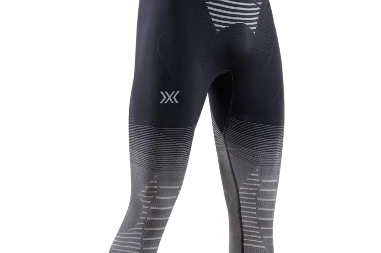 Produktfoto der X-Bionic Invent Graphics Pants 3/4 Men in Dunkelgrau mit grafischen Mustern und Logo