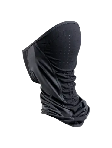 Schwarz X-BIONIC COREFUSION FLEXTUBE Schlauchtuch, zeigt die Textur und Belüftungszonen.