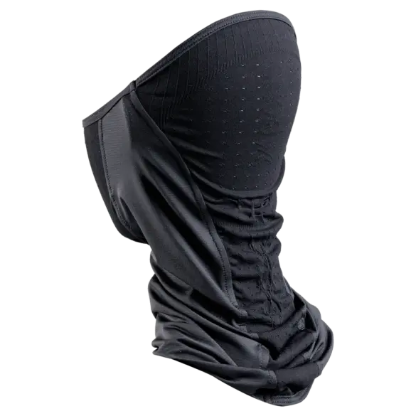 Schwarz X-BIONIC COREFUSION FLEXTUBE Schlauchtuch, zeigt die Textur und Belüftungszonen.