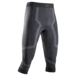 Eine anthrazitfarbene 3/4 Tight für Herren mit dunkleren grafischen Einsätzen an den Beinen und einem dezenten Logo am Bund.