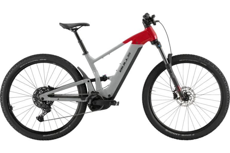 BULLS EVO CX AM 1 2026 Wave E-Mountainbike, vollständig gefedert mit Wave-Rahmen für einfachen Einstieg.