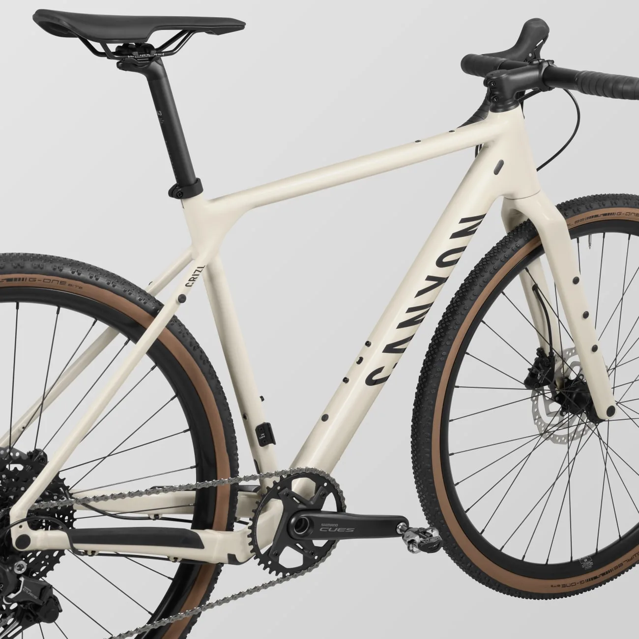 Canyon Grizl 5 Gravelbike, Seitenansicht, beige Farbe