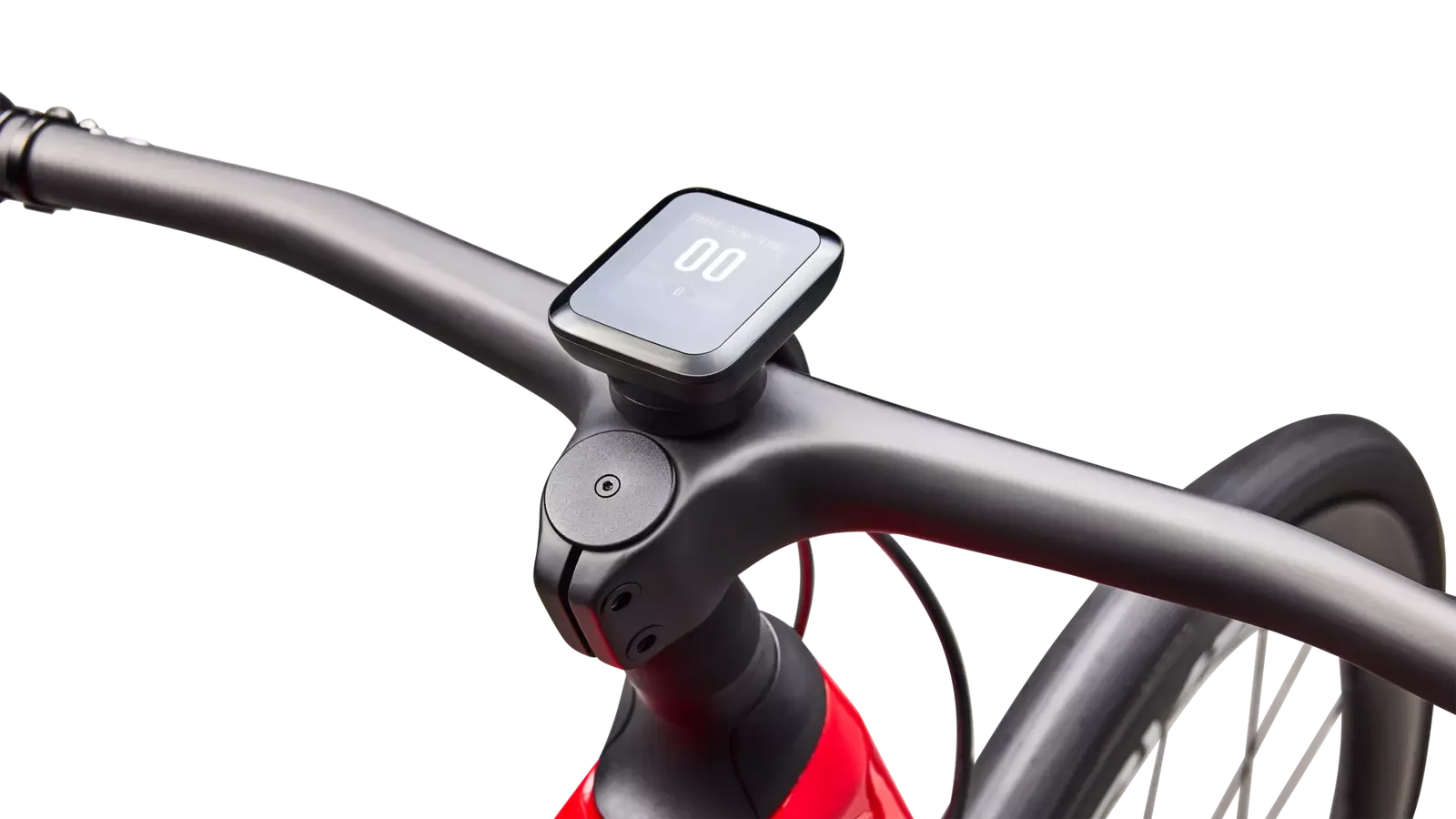 Detailansicht des Lenkers und Displays eines Specialized Vado SL 2 LTD S-Racing E-Bikes.