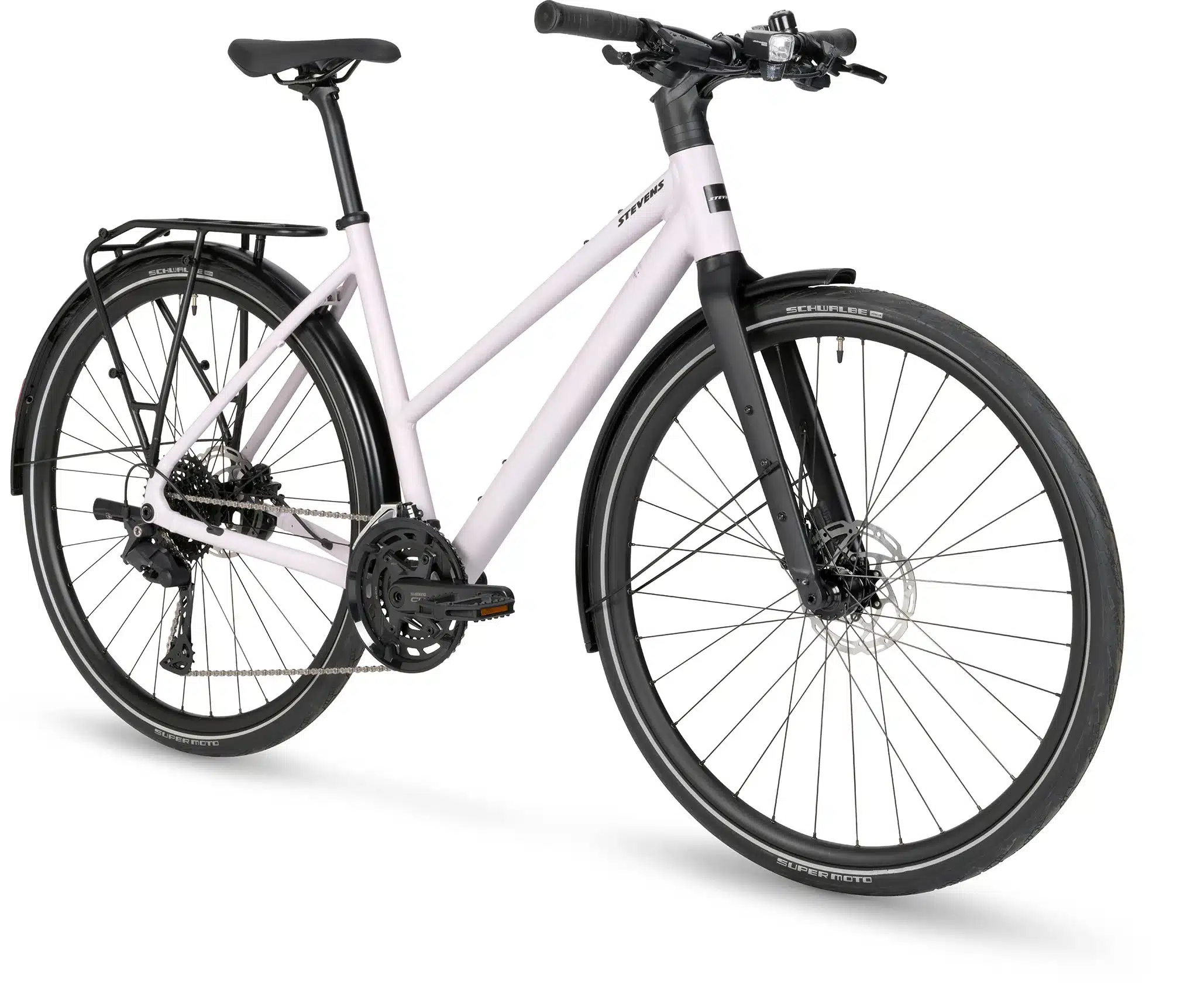 Stevens Kalea 6.1 LT Damenrad in Light Lavender mit Gepäckträger, Schutzblechen und Lichtanlage