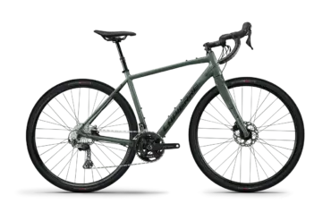 Seitenansicht des Lapierre Crosshill AL 4.0 2026 Gravelbikes in Grau.