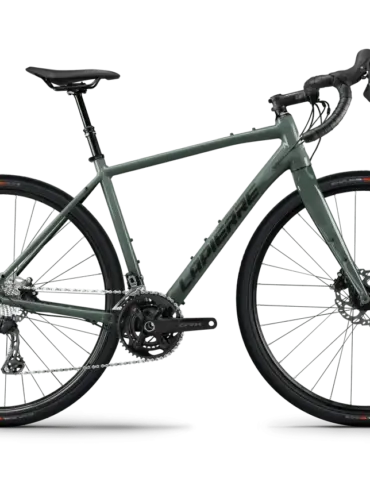 Seitenansicht des Lapierre Crosshill AL 4.0 2026 Gravelbikes in Grau.