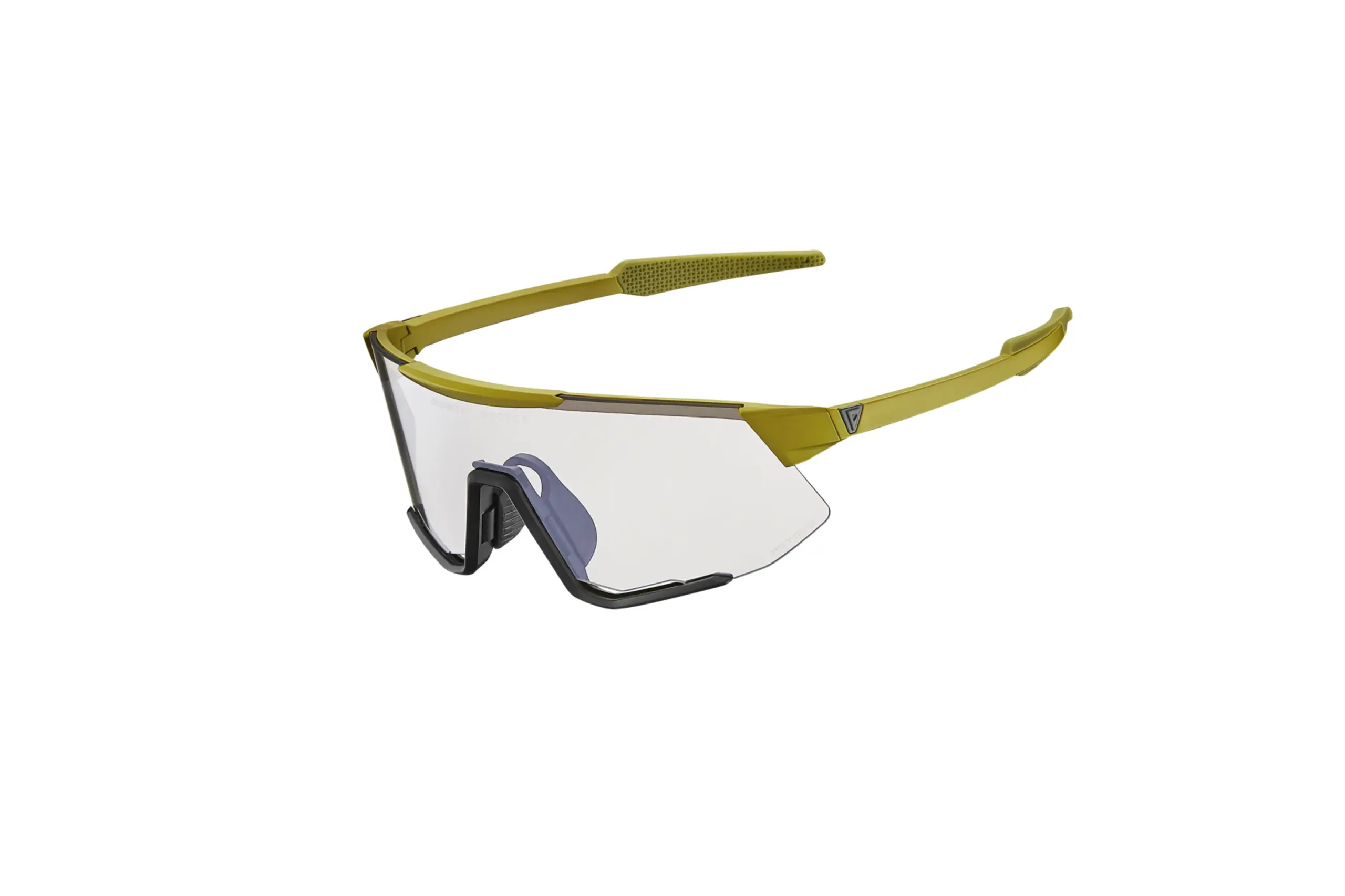 Lumea Sonnenbrille mit gelbem Rahmen und transparenten Gläsern