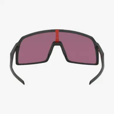 Oakley Sutro Prizm Road Fahrradbrille mit dunklem Rahmen und pinker Tönung.