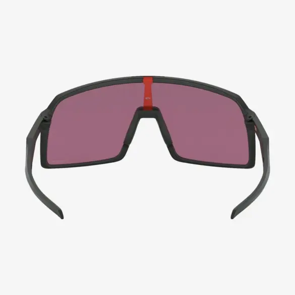 Oakley Sutro Prizm Road Fahrradbrille mit dunklem Rahmen und pinker Tönung.