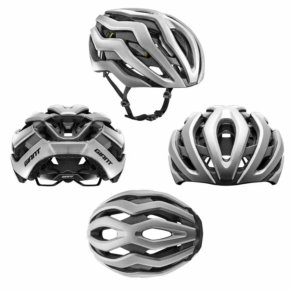 Giant Rev Pro MIPS Rennradhelm von vorne, hinten, Seite und oben.