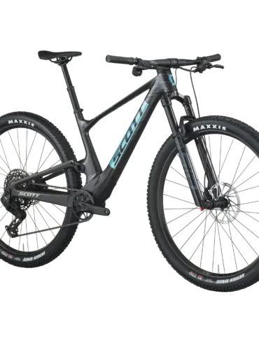 Scott Spark RC Team Fahrrad im Profil in Carbon Black.