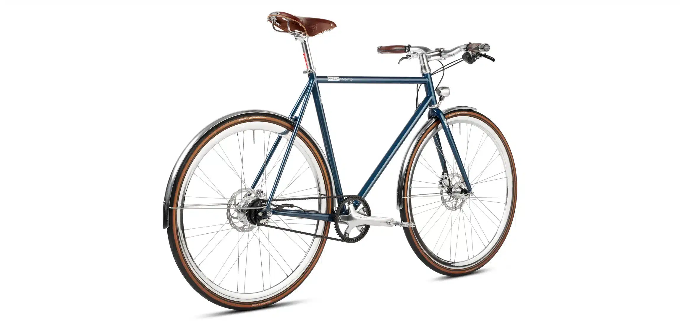 Das Solid Petrol Urban Deluxe Fahrrad in der Farbe Solid Petrol, gezeigt von der Seite.