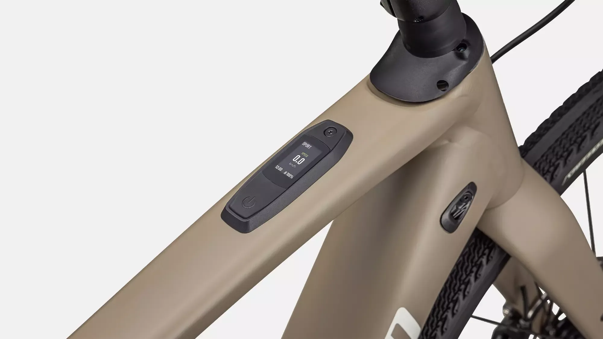 Display am Rahmen eines Specialized Turbo Creo 2 Comp E5 E-Rennrads.