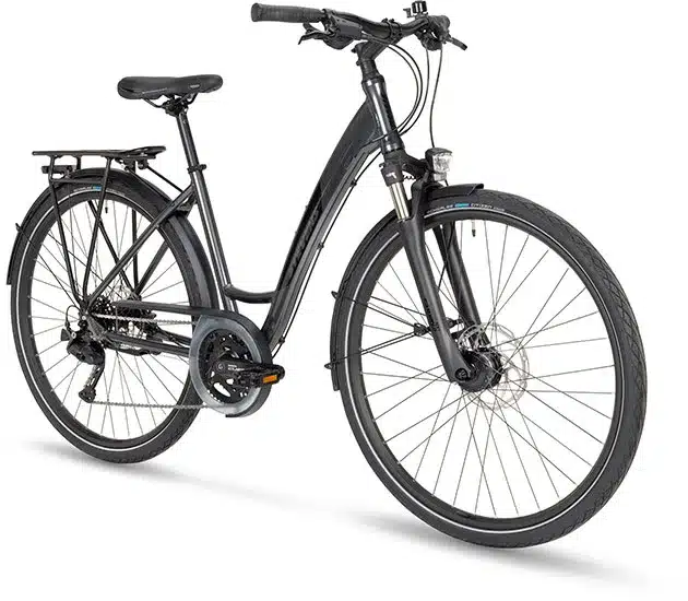 Schwarz STEVENS Savoie Forma Fahrrad von vorne