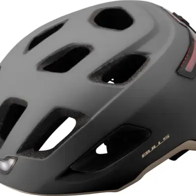 Grauer Vorix City-Helm mit integrierter Front- und Rückbeleuchtung, geeignet für den täglichen Fahrradverkehr.