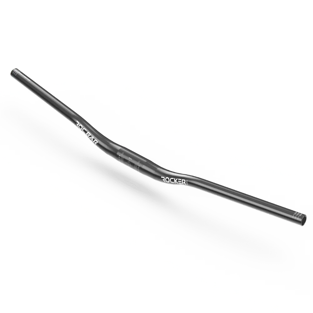 Schwarz eloxierter Aluminium-Riser-Lenker der Marke RocBar mit den Maßen 780 mm Breite und 30 mm Rise.