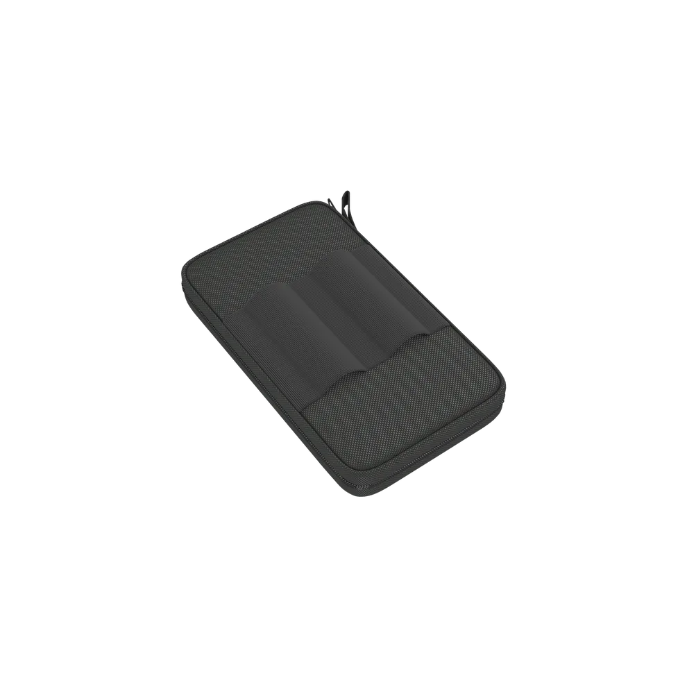 Schwarzes, rechteckiges Etui des Wera Tool Rebel Fahrrad Werkzeug Sets mit texturiertem Oberflächenmuster und drei vertikalen Prägungen in der Mitte.